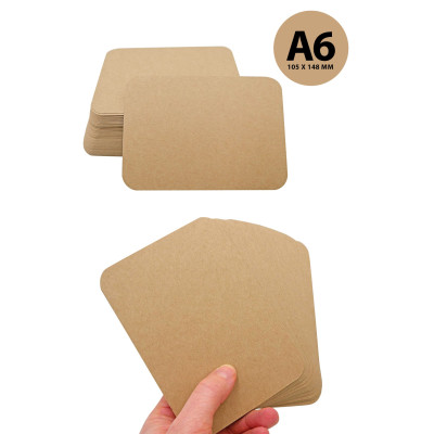 50'lik Paket A6 Flash Kartlar - Baskısız Oval Kesim