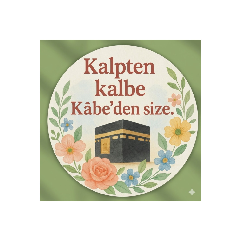 15 Adet Kabe Paketleme Sticker - Hac Umre Hediyelik
