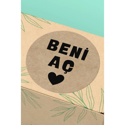 Thank You Sticker Kraft Görünümlü Kargo Ambalaj Etiketi - 90 Adet