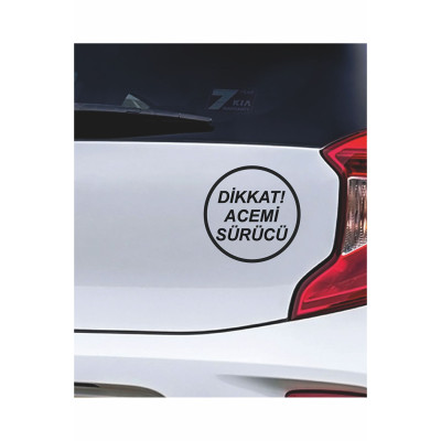 Acemi Sürücü Oto Araba Sticker 30cmx23cm