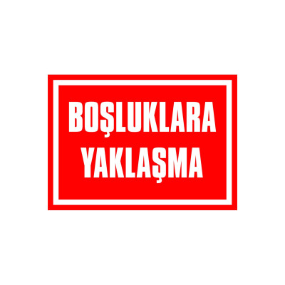 Jeneratöre Yaklaşma Kendinden Yapışkanlı Etiket 17,5 X 25 Cm