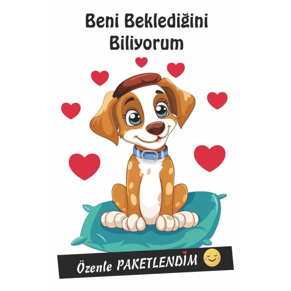 Happy Dog Teşekkür Kartı - 100 Adet