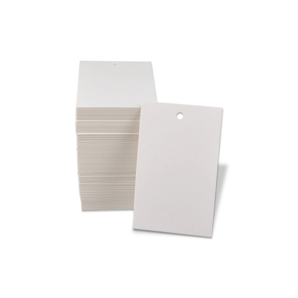 Beyaz Karton Etiket Delikli 100 Adet - 5x9cm