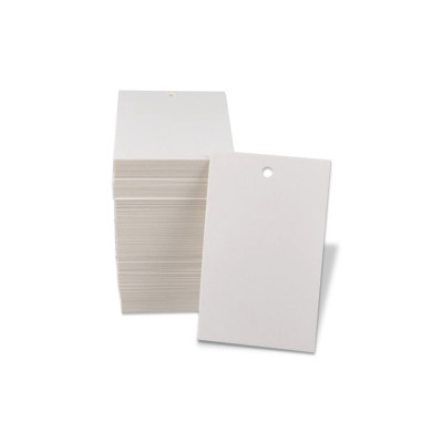 Beyaz Karton Etiket Delikli 100 Adet - 5x9cm