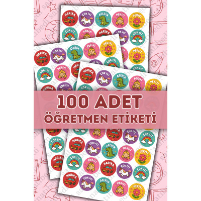 90 Adet Öğretmen Etiketi - Motivasyon Sticker