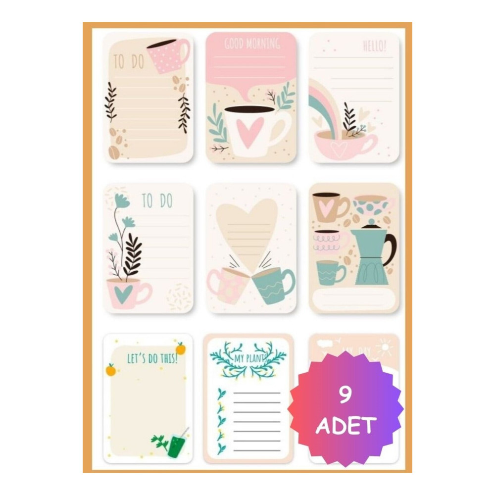 To Do List Sticker Set - Renkli Etiket Çıkartma Kitabı