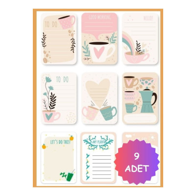To Do List Sticker Set - Renkli Etiket Çıkartma Kitabı