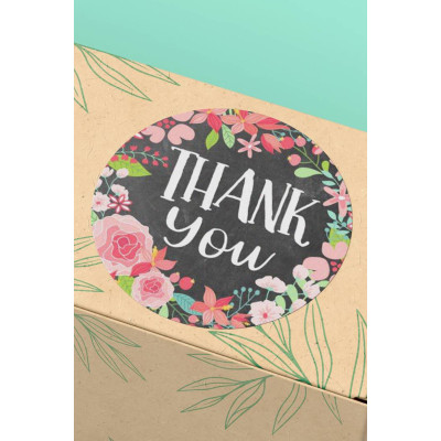 Thank You Sticker Teşekkürler Ambalaj Kargo Etiketi - 90 Adet