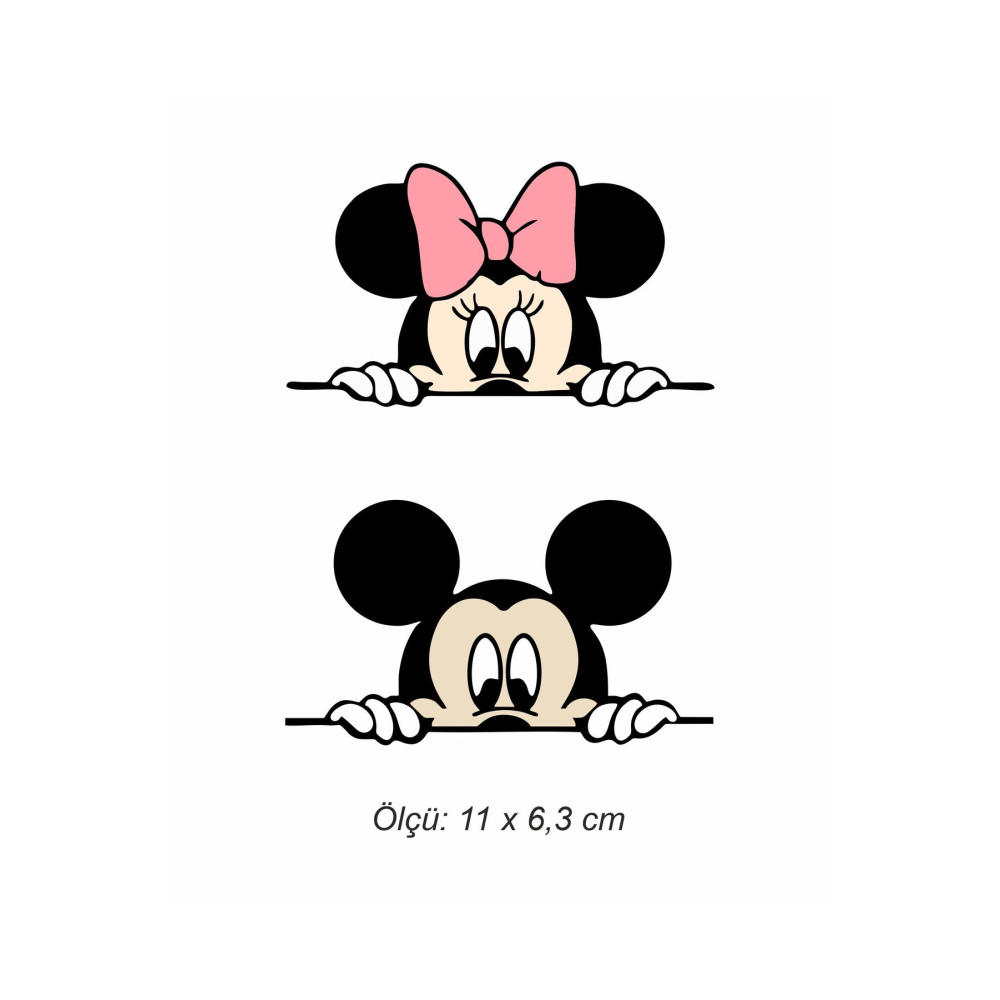 2'li Mouse Dikiz Aynası Sticker 11 X 6,3 Cm