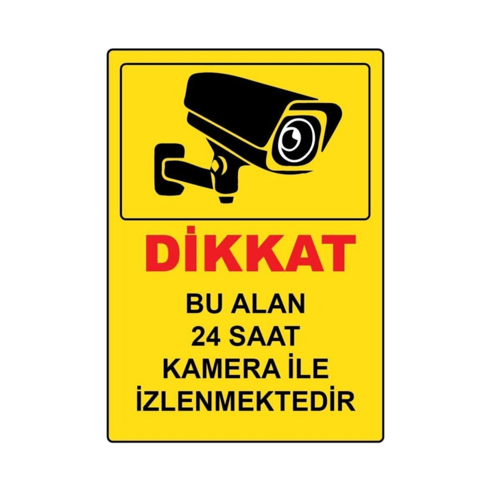 2 Li Set Kamera İle İzlenmektedir Uyarı Levhası