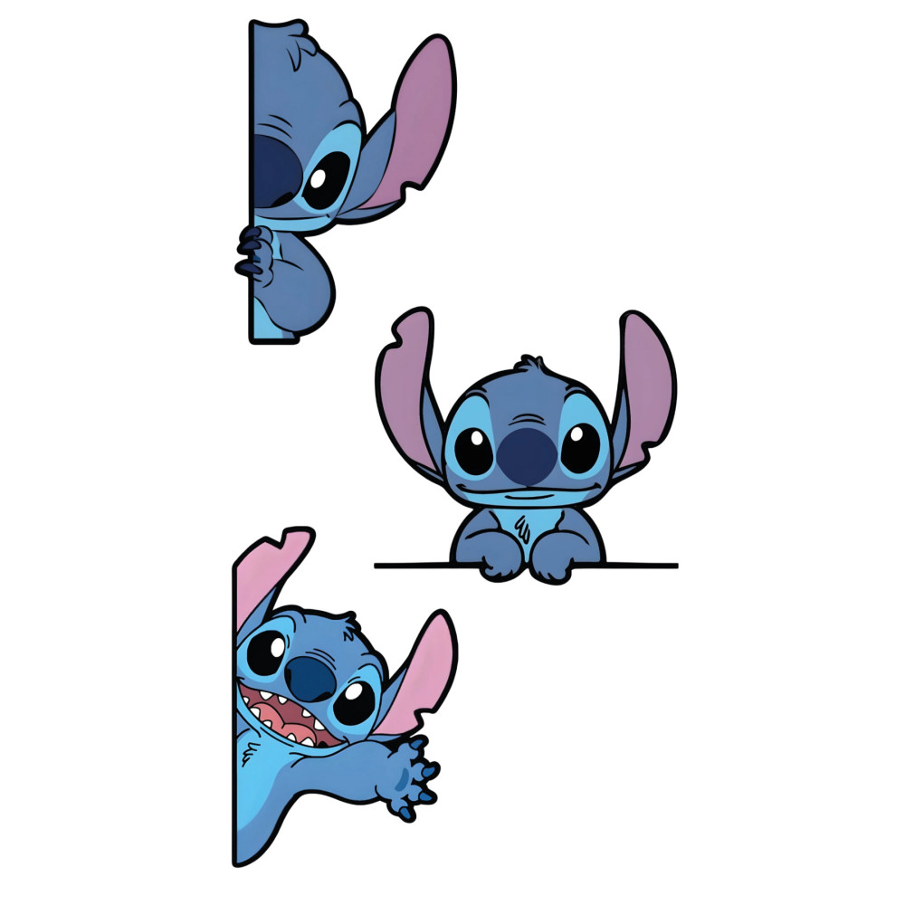 Stitch Sticker 3'lü Set - Su Geçirmez Yüksek Çözünürlük