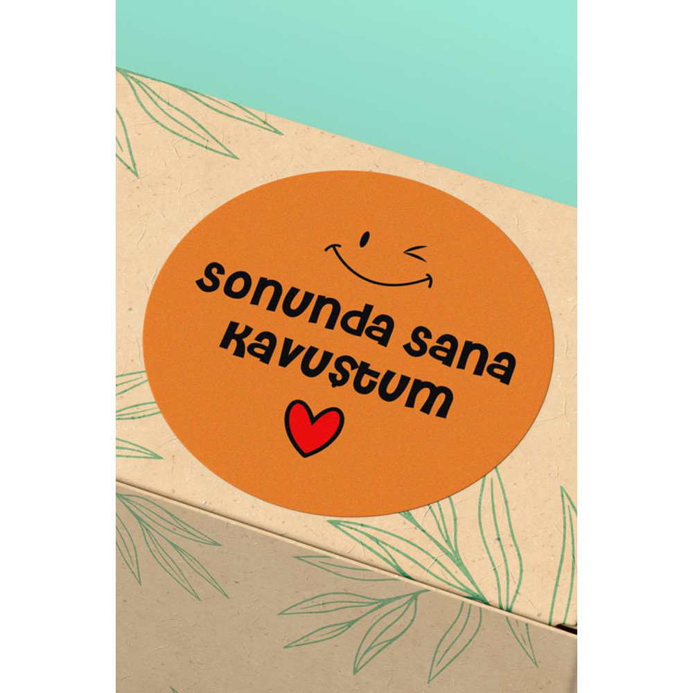 Thank You Sticker Turuncu - 3x3cm 90 Adet