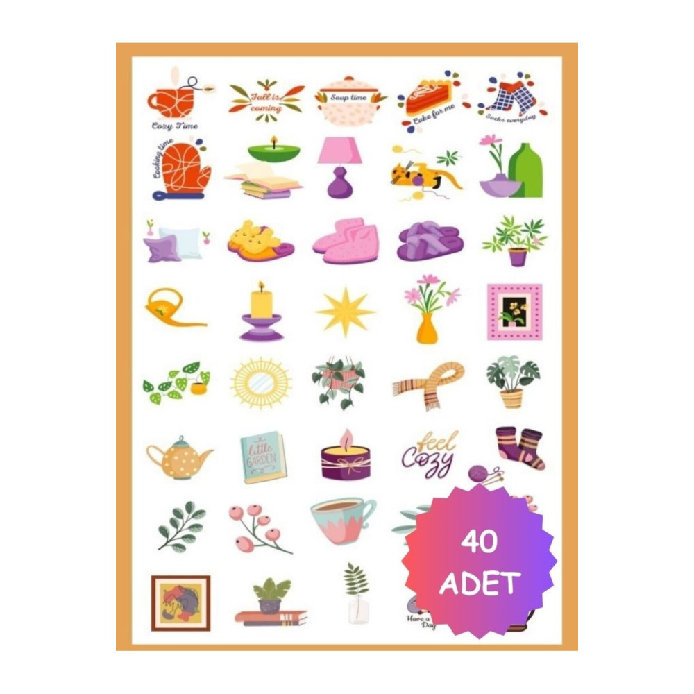 Karma Sticker Set - Renkli Etiket Çıkartma Kitabı