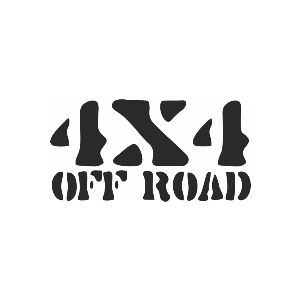 4x4 Offroad Adventure Sticker Etiket 15x8 Cm Siyah