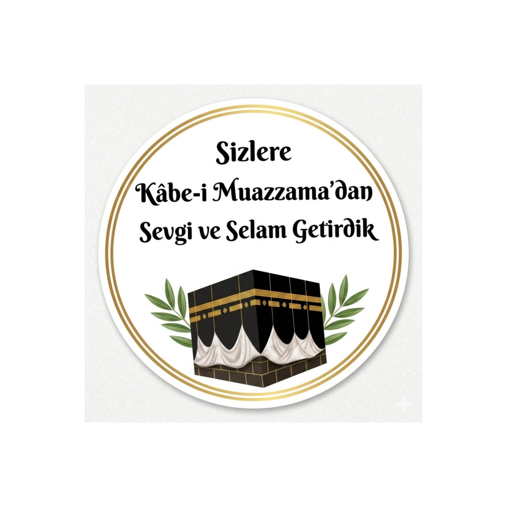 30 Adet Hac Umre Hediyelik Kabe Paketleme Sticker