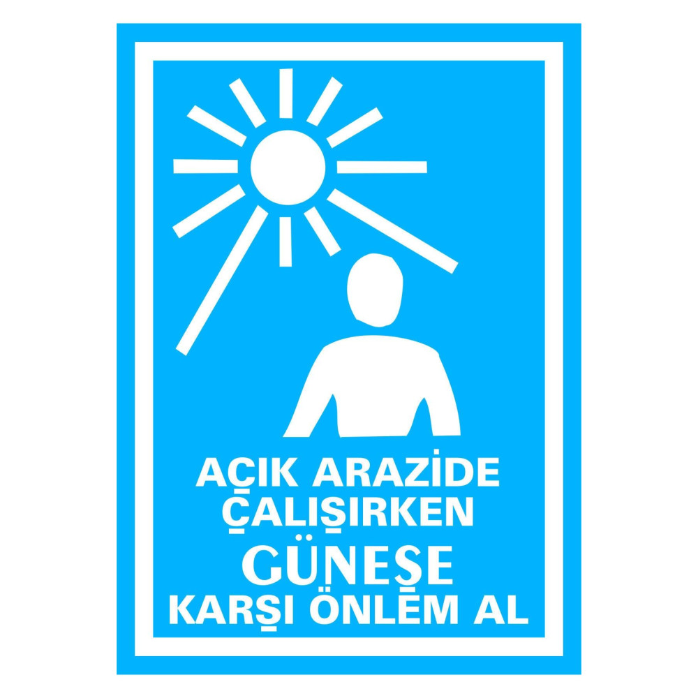 Güneşe Karşı Kendinden Yapışkanlı Etiket 17,5 X 25 Cm