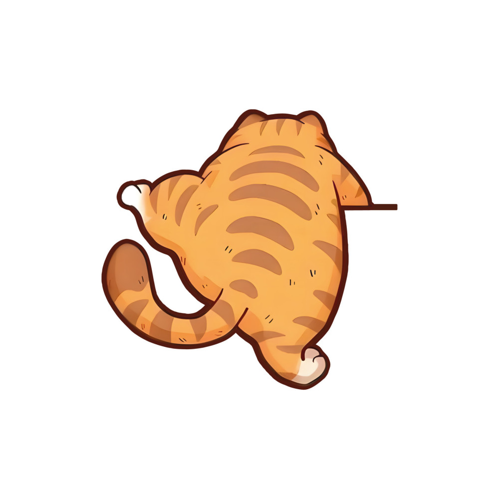Tırmanan Kedi Sticker 14,2x13,5 Cm Su Geçirmez