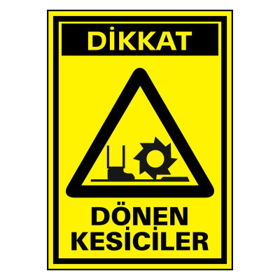 Dikkat Dönen Kesiciler Kendinden Yapışkanlı Etiket 17,5 X 25 Cm