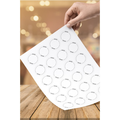 64 Adet 4cm Boş Yazısız Aşk ile Handmade Doodle Sticker