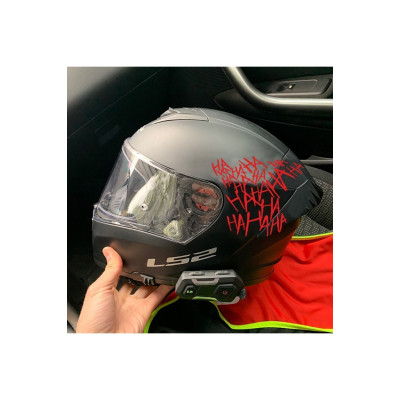 HA HA HA HA Yazı Motor Kask Araba Oto Sticker Kırmızı