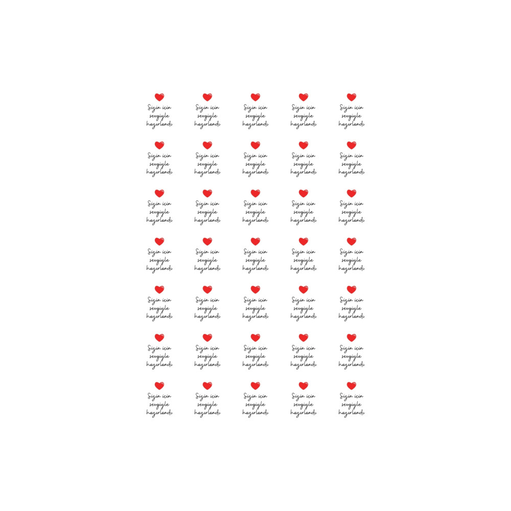 Paketlemeye Özel 15 Adet Sticker - Sevgiyle Hazırlandı