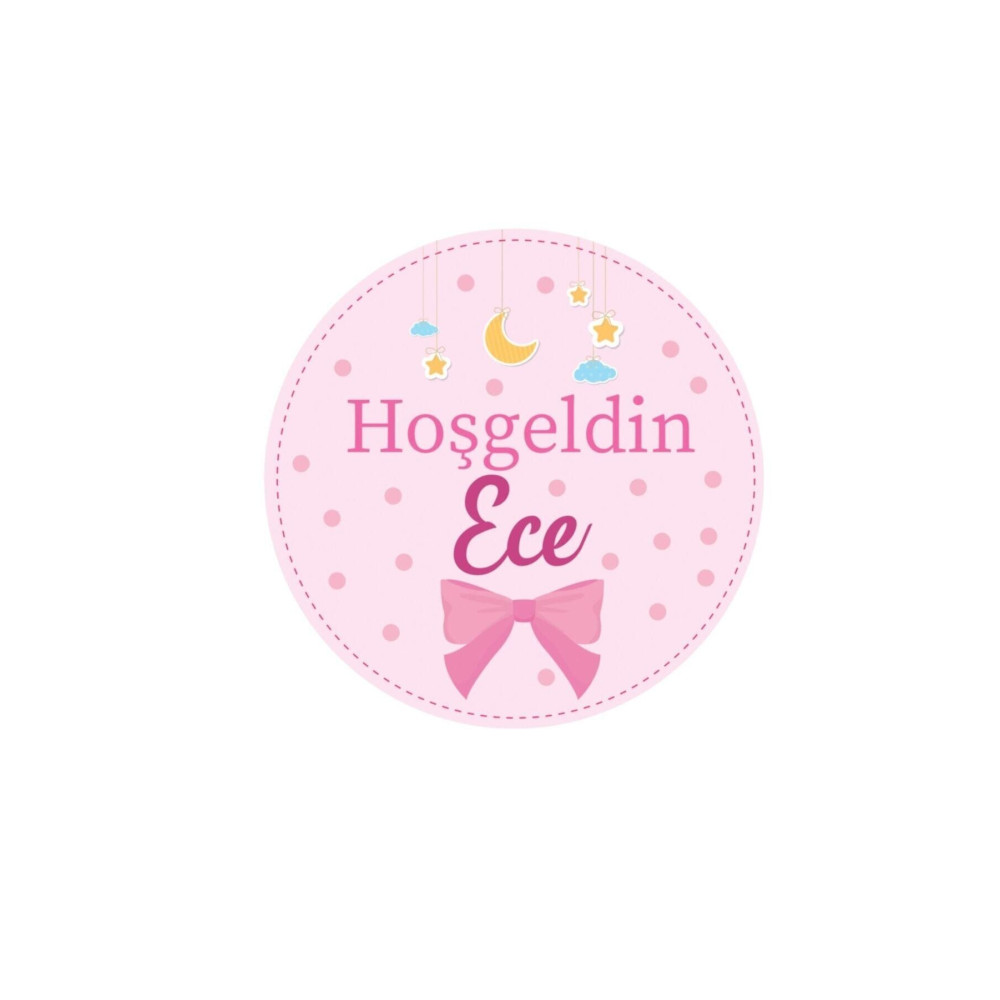 Hoşgeldin Bebek Etiketi Sticker (3 CM 96 ADET)