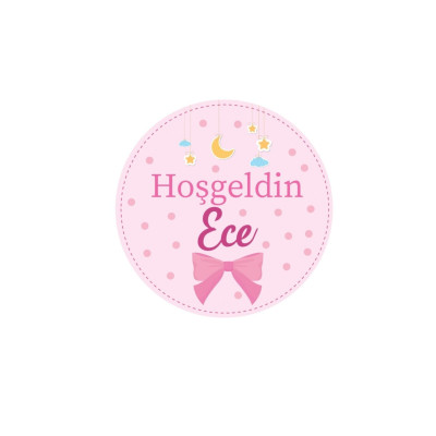 Hoşgeldin Bebek Etiketi Sticker (3 CM 96 ADET)