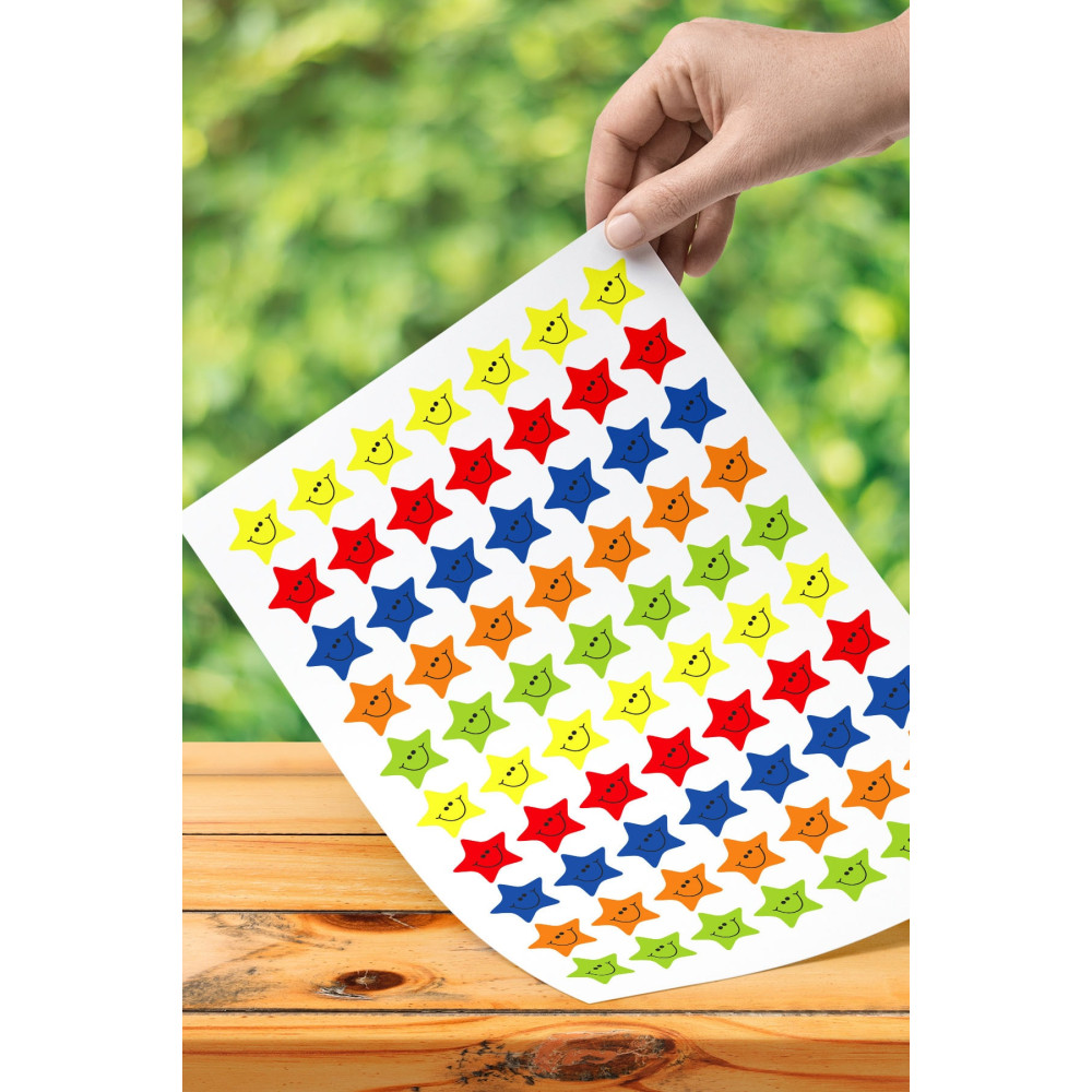 70 Adet Renkli Yıldız Sticker Etiket Çıkartma