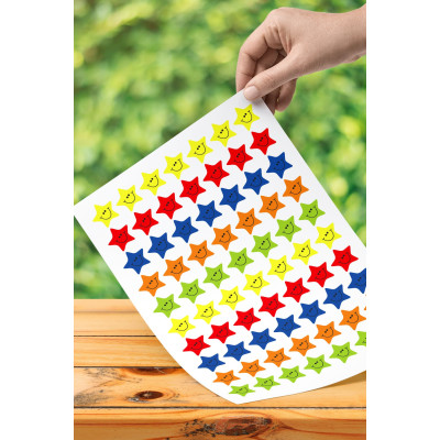 70 Adet Renkli Yıldız Sticker Etiket Çıkartma
