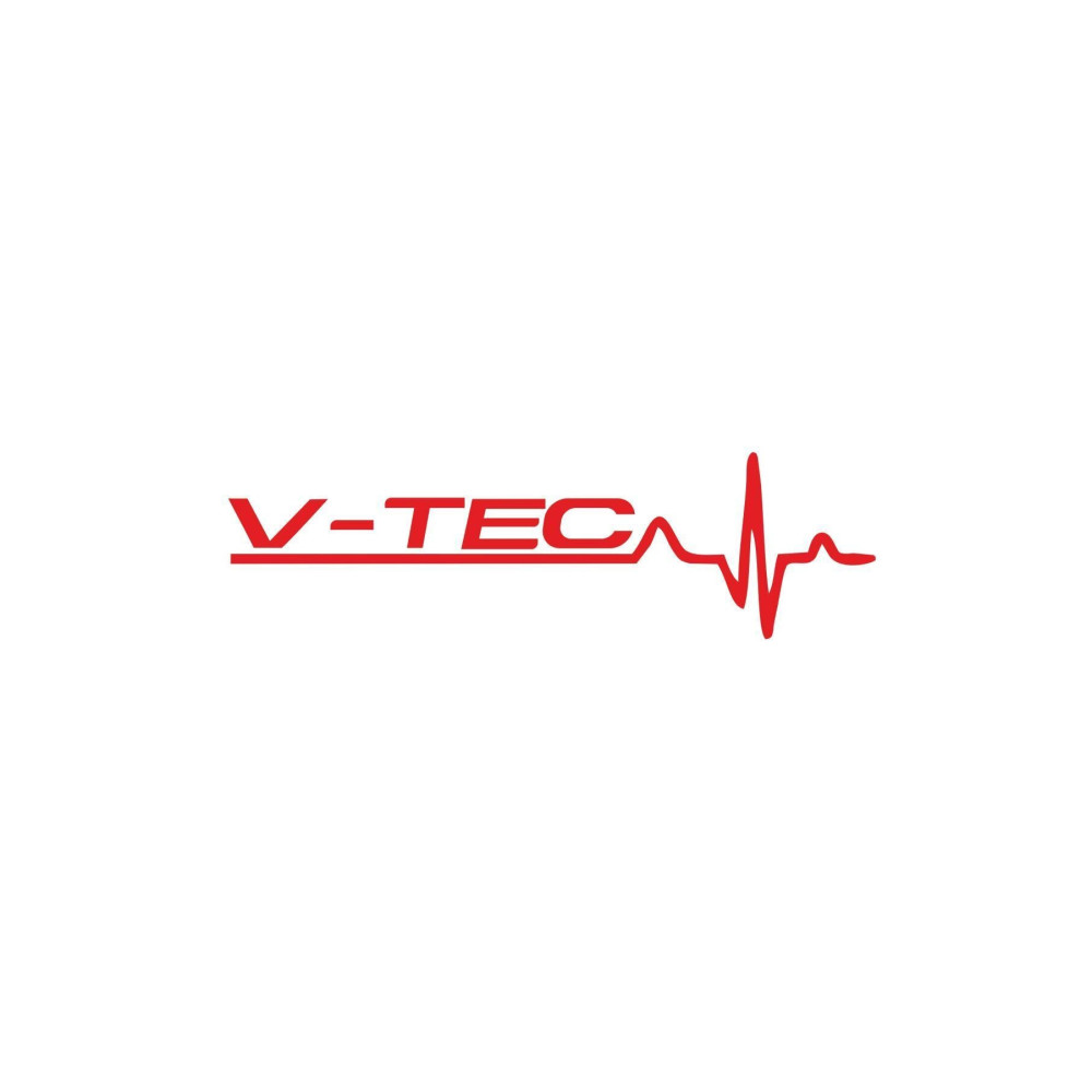 Honda Vtec Kalp Ritmi Sticker 18x5 cm
