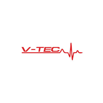 Honda Vtec Kalp Ritmi Sticker 18x5 cm