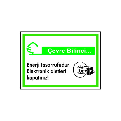 Enerji Tasarruf Etiketi - Kendinden Yapışkanlı 17,5 X 25 Cm