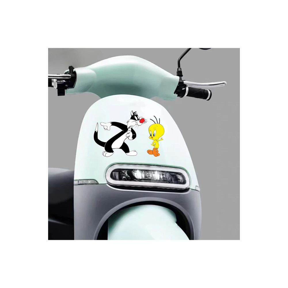 Kedi Civciv Sticker - Araba, Motorsiklet, Laptop için 2 Adet