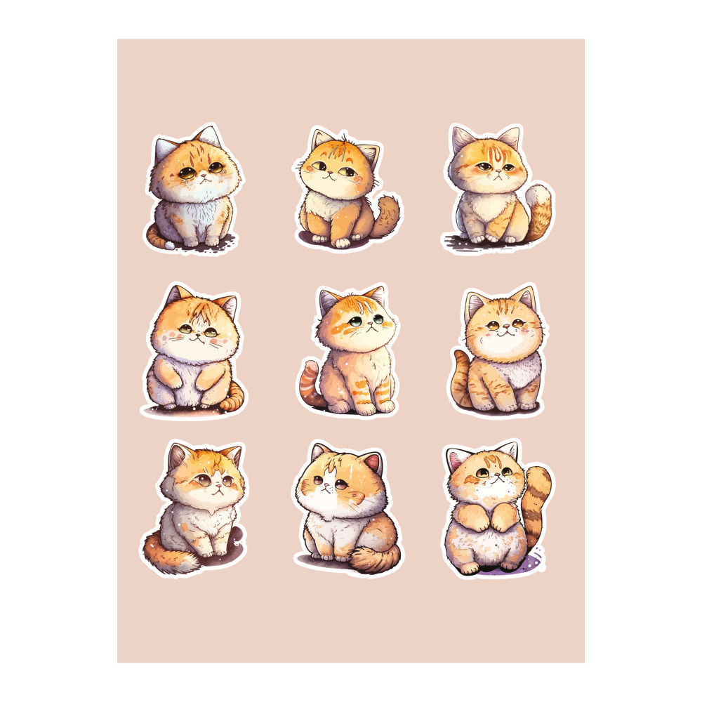 Kedi Laptop, Masa, Telefon, Tablet Sticker