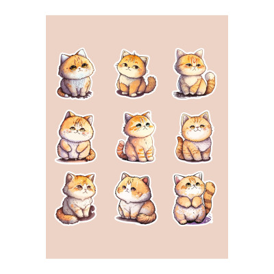 Kedi Laptop, Masa, Telefon, Tablet Sticker