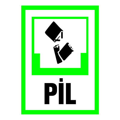 Pil Kendinden Yapışkanlı Etiket 17,5 X 25 Cm