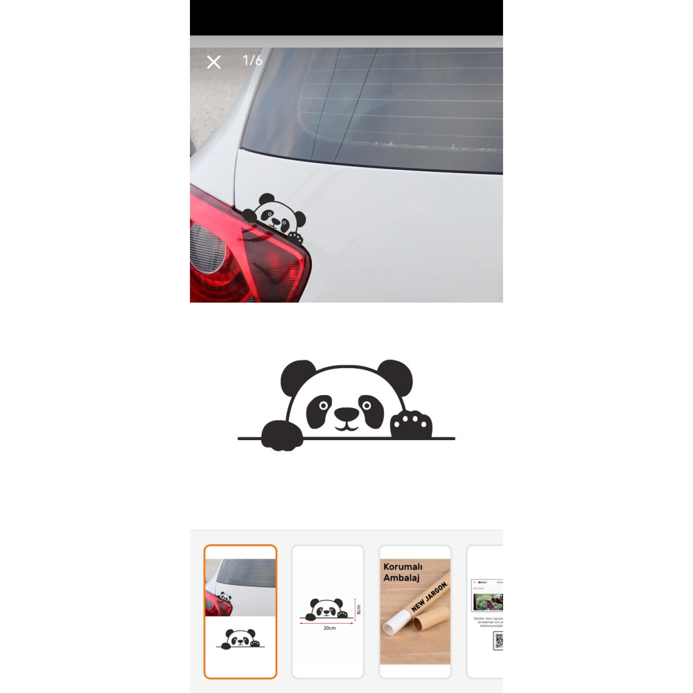 Bagajdan Bakan Panda 20x8 cm Sticker