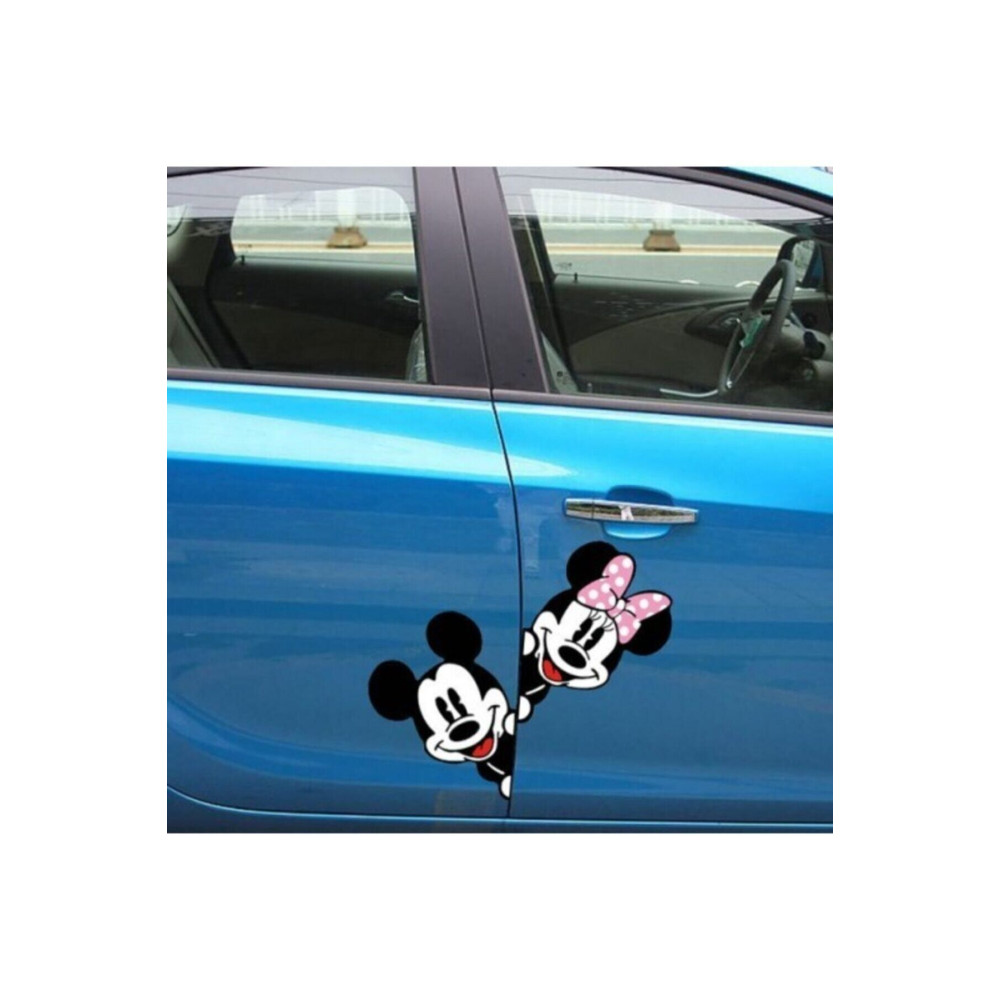 Mickey Mouse Ve Minnie Mouse Sticker - Kendinden Yapışkanlı