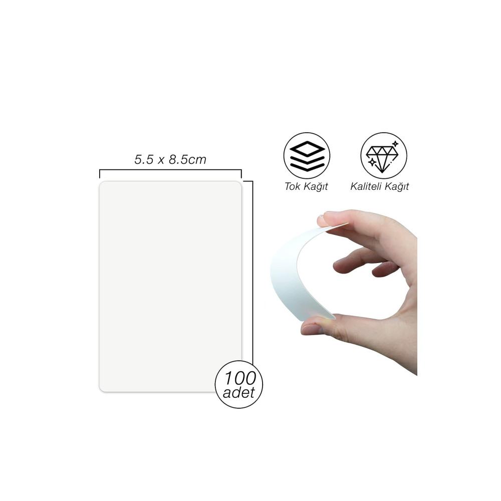 Kelime Kartları Etiket - 8.2x5.2 cm 100 Adet