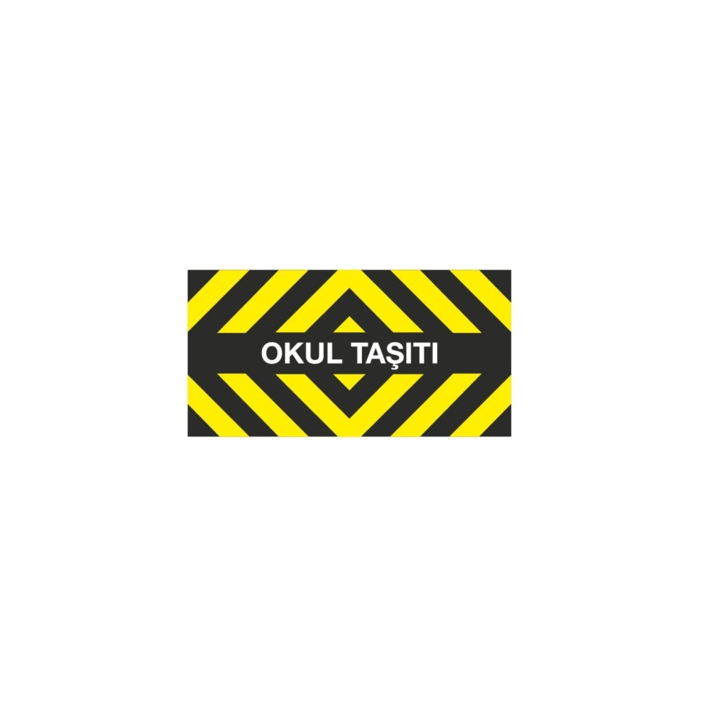 Okul Taşıtı Renkli Sticker 100x150