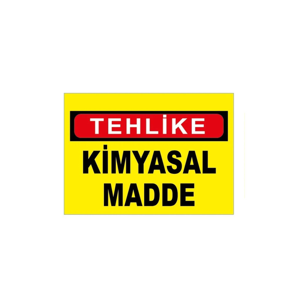 Tehlike Kimyasal Madde Renkli Sticker 50x70