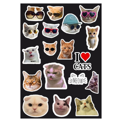 Kedi Sticker - Kaliteli ve Kolay Uygulanabilir