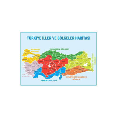 Türkiye İller Ve Bölgeler Haritası Branda Baskı
