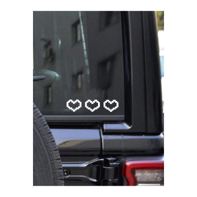 Kalp Desenli Araba Sticker Oto Sticker