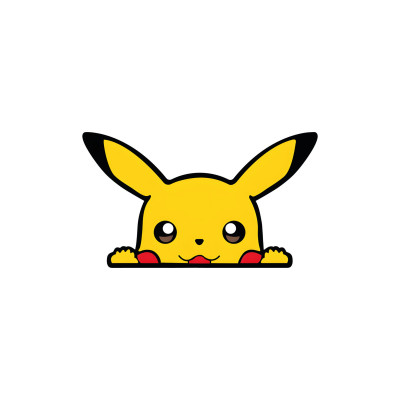 Pikachu Sticker 14x8 Cm Su Geçirmez Yüksek Çözünürlük