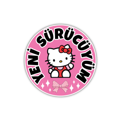 Yeni Sürücü 14x14 cm Su Geçirmez Sticker