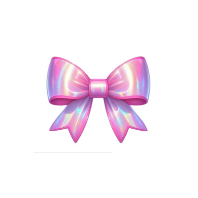 Pembe Parlak Kurdele Sticker - Araba, Motorsiklet, Laptop