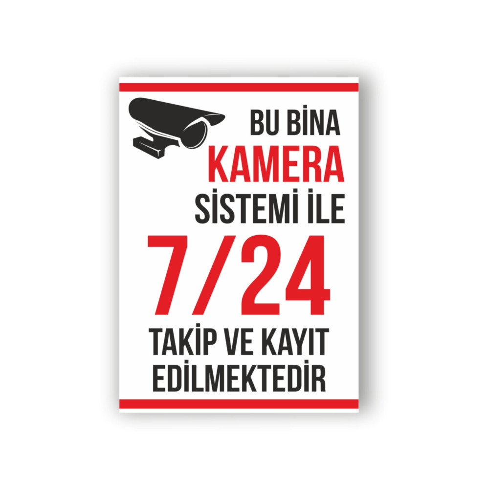 Express Kamera Takip Uyarı Levhası Sticker Folyo Baskı
