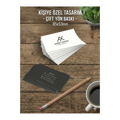 Çift Yön Baskılı Kartvizit 100 Adet - Şık ve Profesyonel