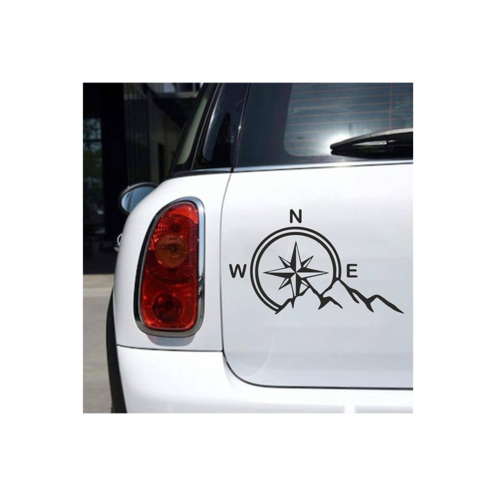Pusula Araç Sticker 25x15 Cm - Kendinden Yapışkanlı